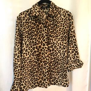 Cheetah print button down